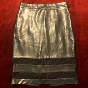 Black Leather Pencil Skirt